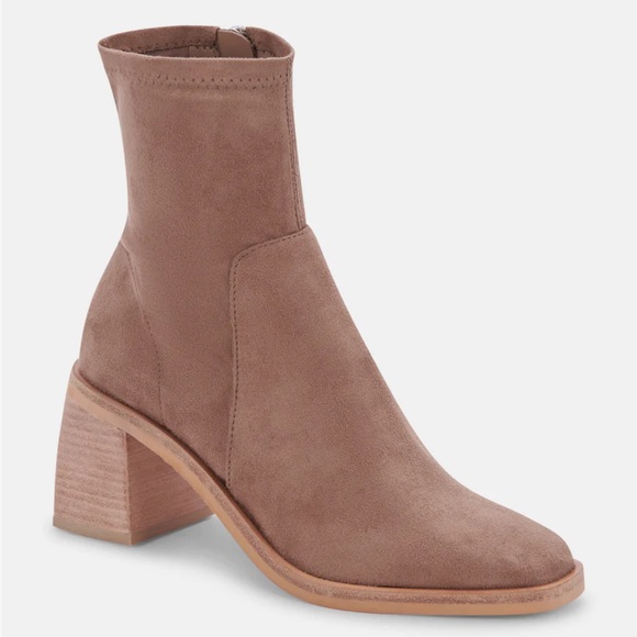 Dolce Vita Indiga Truffle Stella Suede Booties - Picture 2 of 10